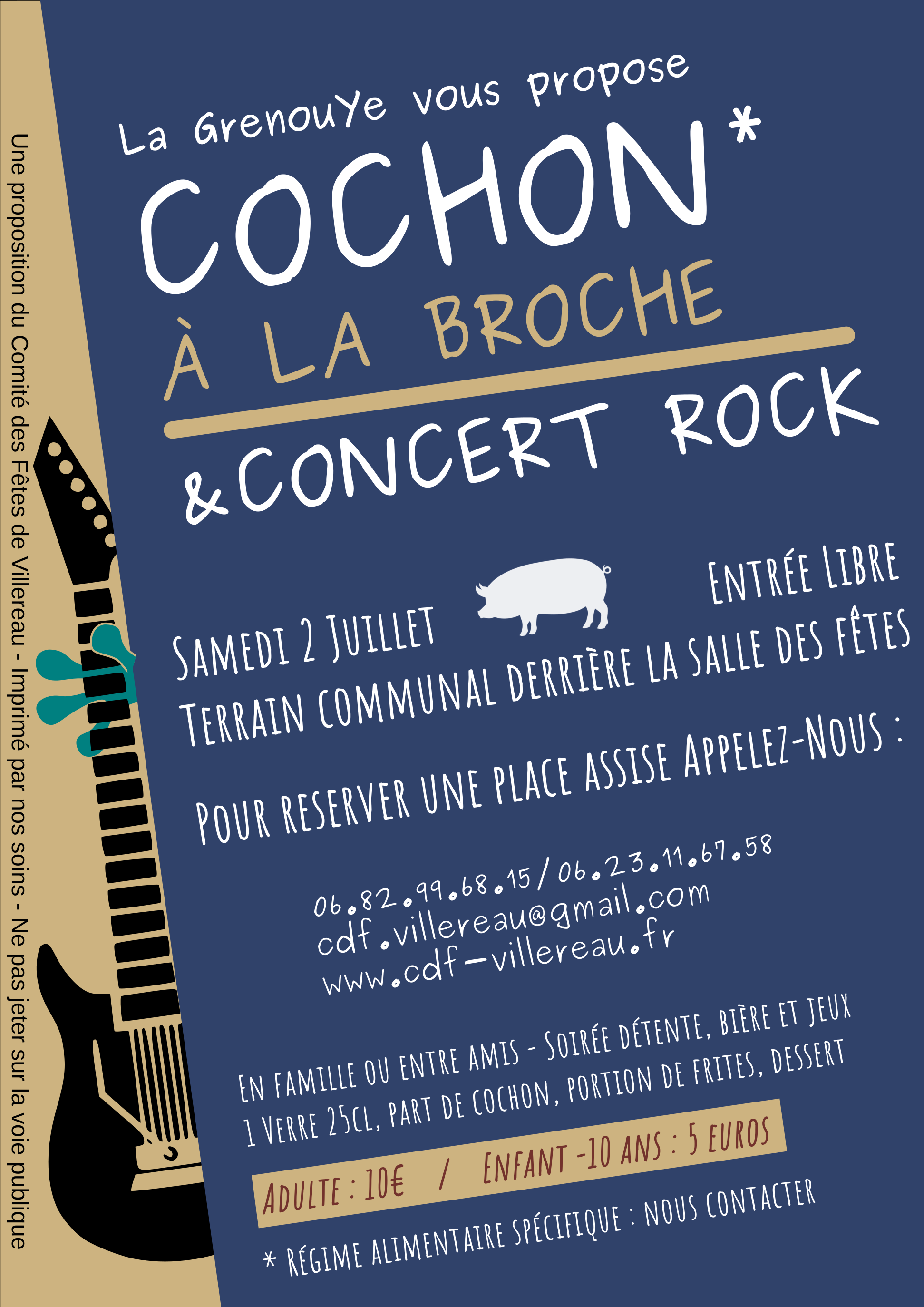 Concert Rock et Cochon à la Broche illustration